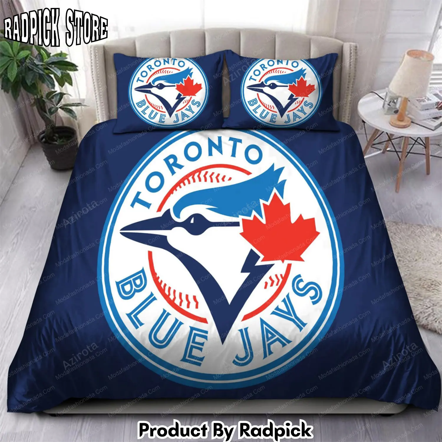 Radpick toronto blue jays bedding set v6 rp327680